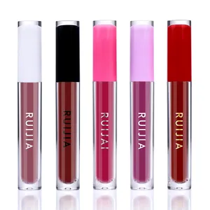 Envase de lápiz labial vacío Rosa rojo púrpura blanco de paredes gruesas 3,5 ml 3ml 4ml tubo de brillo de labios de plástico transparente