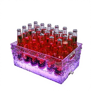Factory Direct Supply New Latest Custom Logo OEM Accepted Acrylic LED <b>Ice</b> Bucket Handle Button Control Water Resistant Parties - Product Image 5