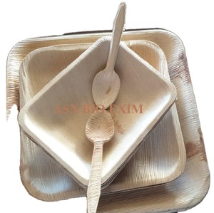 ชุดจานและจานอาหารใบปาล์มอาเนกาธรรมชาติเป็นมิตรต่อสิ่งแวดล้อมมีสไตล์สไตล์ - Product Image 2