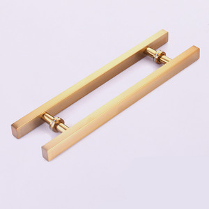 Alta calidad 304 Vidro de aco inoxidavel preto <span class=keywords><strong>fosco</strong></span>/puxador de porta de madeira - Product Image 4