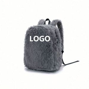 Custom Plush <b>Backpacks</b> Fashionable Designer <b>Backpack</b> Winter Fluffy School Bag Girls Faux Fur <b>Backpack</b> - Product Image 1