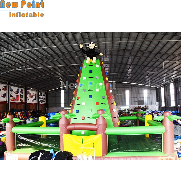 मजेदार चिम्पान्ज़ी आउटडोर खेल खेल Inflatable रॉक क्लाइम्बिंग दीवारों के लिए बिक्री