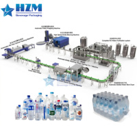 Ligne de production clé en main d'eau minérale et de jus en bouteilles PET de petite taille, entièrement automatique, haute vitesse (2000-24000 BPH)
