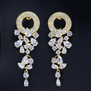 Bijoux <span class=keywords><strong>fantaisie</strong></span> de mode, couleur argent, belles boucles <span class=keywords><strong>d</strong></span>'oreilles longues pendantes pour femmes - Product Image 2