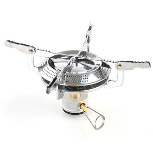 ポータブルチタンストーブサバイバルファーネス屋外ガスストーブミニステンレス鋼キャンプストーブガスバーナー - Product Image 1