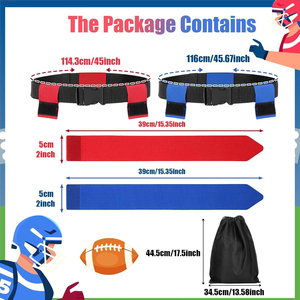 Sports Flag Football Webbing Waist Flag Bright Color Adjustable Competition <b>Training</b> <b>Equipment</b> PVC American Soccer Buckle Belt - Product Image 2