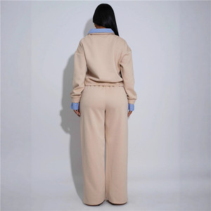 <span class=keywords><strong>Tuta</strong></span> Sportiva Invernale da <span class=keywords><strong>Donna</strong></span> con Contrasto di Colori, Set Due Pezzi <span class=keywords><strong>Oversize</strong></span> Casual, Top Sportivo Classico con Colletto e Pantaloni per <span class=keywords><strong>Donna</strong></span> - Product Image 5