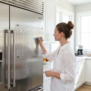 Tableau de planification magnétique effaçable à sec en acrylique pour réfrigérateur, idéal pour la maison, la cuisine, le bureau, la productivité et l'organisation - OEM ODM - Product Image 1