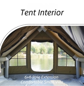 Outdoor Camping <b>Inflatable</b> Tent 6+6 sq ft Luxury All-Season Use Camping Overnight <b>Large</b> Space Rainproof Insulated - Product Image 3