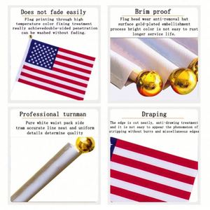 Custom logo 100D Polyester Any Design <b>Small</b> Blank White Sublimation Hand Held Flag on Stick - Product Image 5
