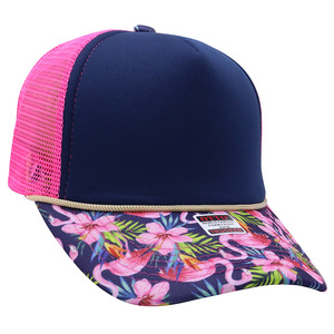 Casquette Trucker Imprimée pour Femme, Casquette de Baseball en Maille Bicolore, Casquette Trucker Vierge à Dos en Maille pour Logo Personnalisé OEM/ODM - Product Image 6