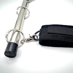 SmAdult productos eróticos tubo de acero inoxidable doble barra de felpa esposas Footcuffs juguetes alternativos para mujeres correa de pierna <span class=keywords><strong>Bondage</strong></span> - Product Image 5