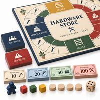 Jeu de société de stratégie simple sur le thème de la quincaillerie personnalisée avec billets en papier, tuiles de mise à niveau et cartes de recul |   Usine OEM et ODM