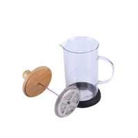 Cafetière et théière domestique en verre et acier inoxydable, avec système de séparation du thé et de l'eau, pour café et thé