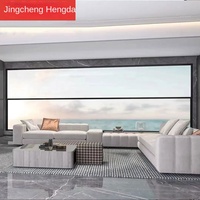 Fenêtre panoramique électrique intelligente à levage automatique du sol au plafond pour balcon