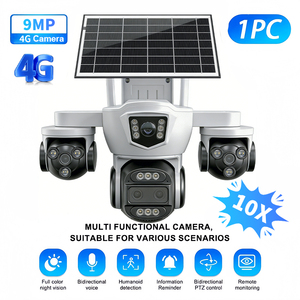 Caméra PTZ 9MP avec stockage cloud gratuit, stockage sur carte TF, détection humaine IA, <span class=keywords><strong>zoom</strong></span> 10x, alimentation solaire 12000mAh pour la sécurité domestique - Product Image 1
