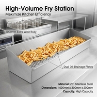 Plateau à frites en acier inoxydable commercial, résistant à la rouille, plat de service en métal pour les restaurants de restauration rapide et les services de traiteur