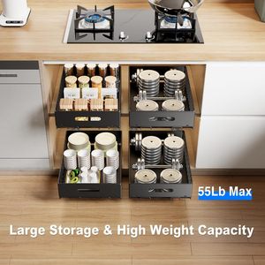 2 אריזת מתכת כבדה למשוך מגירות כפול ארון ארון בגדים מארחים חדר אמבטיה - Product Image 2