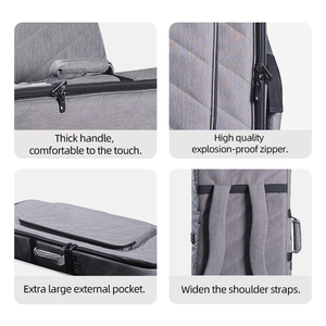 Bolsa de concierto para teclado personalizada de fábrica Bolsas y estuches para instrumentos grises rectangulares 600D 25 MM Bolsa de concierto para teclado de <span class=keywords><strong>61</strong></span> teclas - Product Image 5