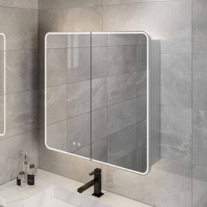 Bán buôn 800 mét thông minh chống sương mù nhà vệ sinh nhà vệ sinh thắp sáng Vanity 2 cửa Y Học LED ánh sáng gương phòng tắm với Tủ lưu trữ - Product Image 1