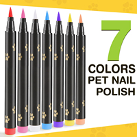Nouveau produit 7 couleurs de vernis à ongles pour animaux de compagnie imperméables et sûrs pour le bricolage de belles idées d'ongles pour chiens