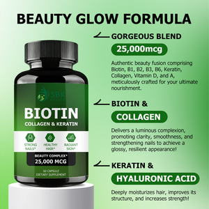 Cápsulas de Complejo de Belleza con Biotina, Colágeno y Queratina Strong Nails, Vitamina A, Multivitamínico, Píldoras de Belleza para el Cabello, la Piel y las Uñas - Product Image 4
