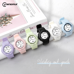 Mingrui MR24201 <span class=keywords><strong>Orologio</strong></span> <span class=keywords><strong>da</strong></span> <span class=keywords><strong>Polso</strong></span> Sportivo di Lusso Antico con Cinturino in Silicone, LED Luminoso, Allarme, Impermeabile 30M per Studenti e Bambini - Product Image 4
