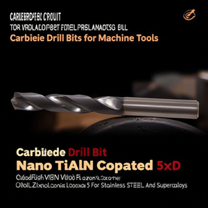 Foret en carbure revêtu de Nano TiAlN 5xD pour l'acier inoxydable et les superalliages - Product Image 3