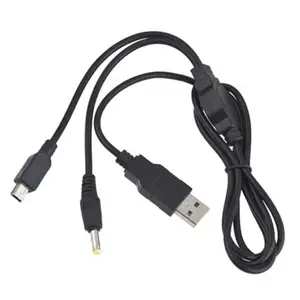 Charger untuk PSP 2000 3000 Terbaru Charger Power 2 In 1 USB Kabel Data Biaya Kabel untuk PSP2000 PSP2000 3000 konsol Permainan