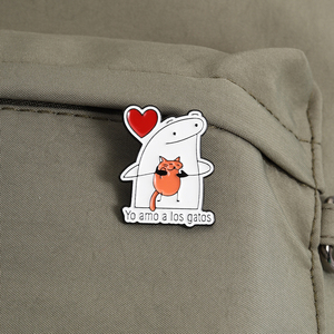 เข็มกลัดเคลือบลายแมวตลกๆ สไตล์สเปน ยี่ห้อ Flock <span class=keywords><strong>Meme</strong></span> Figure ขายส่ง - Product Image 3