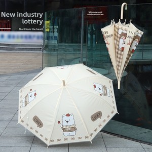 <span class=keywords><strong>Parapluie</strong></span> manuel Aikeling à long manche droit en fer et plastique, imprimé dessin animé, motif cœur mignon pour fille, pour adulte - Product Image 3