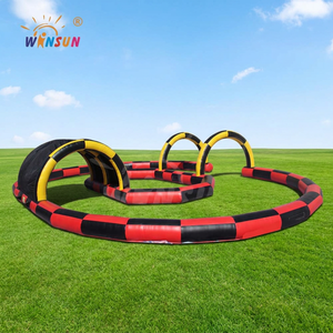 WINSUN Children Kids <b>Inflatable</b> Track Game with Tunnel PVC Material CE Certified Lead-Free & Waterproof Max Capacity 200kg - Product Image 1