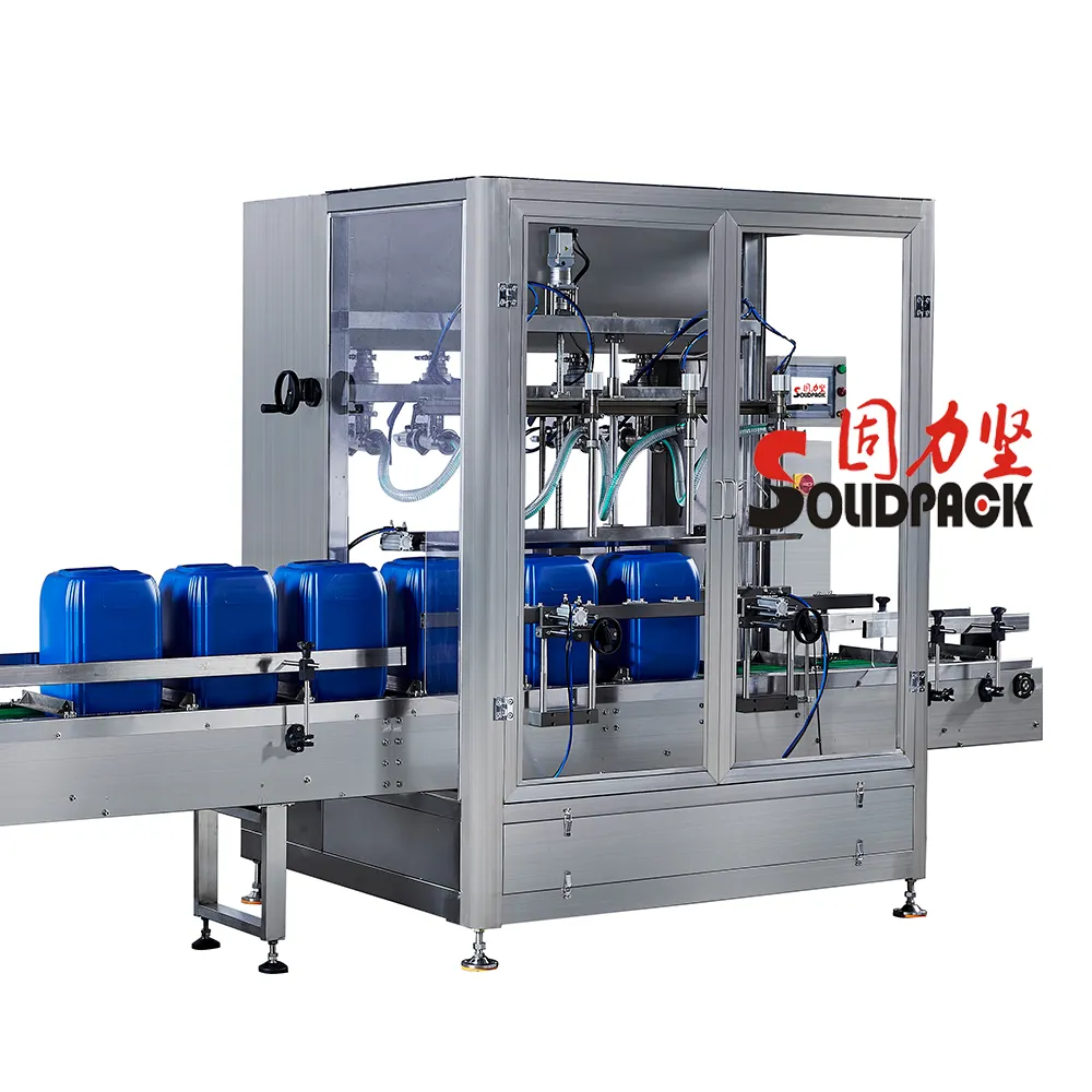 Solidpack Automatische Kleine Stalen Trommel Pak Met Een Gewicht Van Vloeibare Vulmachine 10l-20l