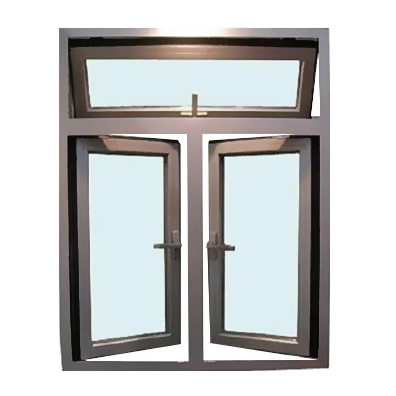 Insulated Aluminum Alloy Side Hung Windows With Double-Layer Tempered Glass And High-Quality Aluminum Accessories