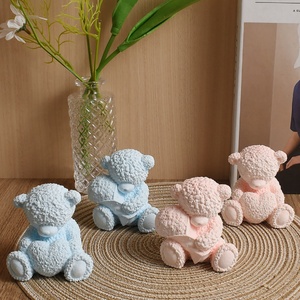 Valentine's Day Resin Mold <b>Cute</b> <b>Bear</b> Silicone Candle Mould for Home Decoration Scented Candle Molds - Product Image 3