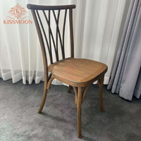 Chaise en bois empilable et détachable pour événements extérieurs, fêtes et mariages (vente en gros)