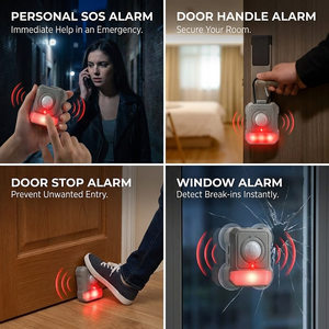 Alarme de sécurité personnelle avec porte-clés, sirène de défense personnelle portable - Product Image 2