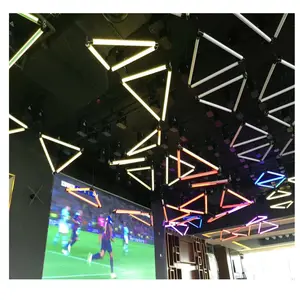 Dj Dj Stage Backdrop Led Sphere Dmx Kinetic Lighting 3d Triangle Lifting Pixel Tube