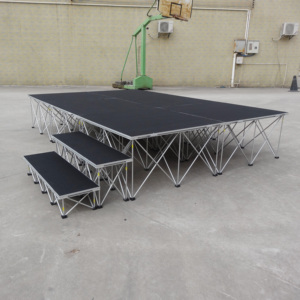 Scène événementielle portable extérieure légère à montage rapide avec plateforme en contreplaqué et podium en alliage d'aluminium - Product Image 6