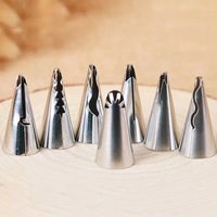 Wanlihao – Lot de 7 douilles à pâtisserie en acier inoxydable sans soudure pour bordures de gâteaux et jupes décoratives