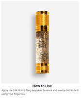 TWENTY KEI Anti-rides et Éclaircissant, Essence Liquide Ampoule Liftante à l'Or 24K pour Usage Quotidien à Domicile