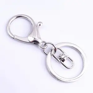 Zinc Alloy Lobster Clasp Flat Ring Chain High Quality Color Retention Key Chain Luggage Pendant Hardware Bag Accessories