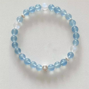 Bracelet en pierres naturelles mélangées, turquoise, aventurine, pierre de lune, obsidienne, quartz rose, bijoux de protection et de guérison, vente en gros - Product Image 2
