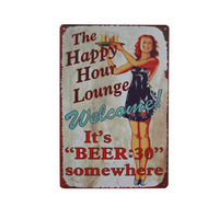 Offre Spéciale nouveau Design vintage étain métal grand étain en relief vintage noël signe plaque bar pub