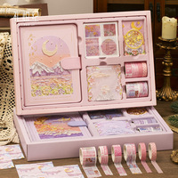 Ensemble de boîte-cadeau de carnet de style journal de peinture à l'huile pour les élèves du primaire, cadeau de récompense pour les filles avec une grande valeur esthétique, Chine