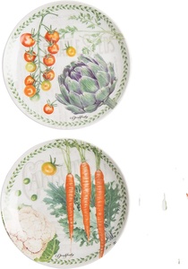 Assiettes <span class=keywords><strong>potager</strong></span> Set de 4 vaisselle en porcelaine orange - Product Image 4