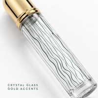 Flacon de parfum de voyage vide 35 ml, style stylo, noir, atomiseur rechargeable avec capuchon argenté, vente en gros, logo personnalisé
