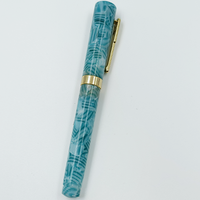 Stylo plume acrylique bleu ciel logo personnalisé Offre Spéciale en usine