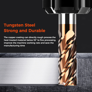 HRC55 Carbide <strong>End</strong> <strong>Mill</strong> 1 2 4 5 6 8 10mm 4 Flutes <strong>End</strong> Milling Cutter Alloy Coating <strong>Tungsten</strong> Steel <strong>End</strong> <strong>Mill</strong> with TiAlN Coated - Product Image 3