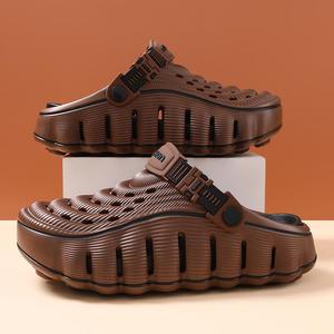<b>Men's</b> thick-soled Sandals Thick Sole Breathable <b>Clogs</b> <b>Men</b> Slip On Hollow Cutout Casual Walking Footwear Great City Wandering - Product Image 2
